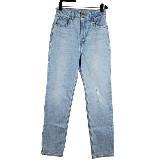 Levi's Women's 25x29 70's High Rise Slim Straight Leg Jeans Light Wash Denim - Picture 1 of 14